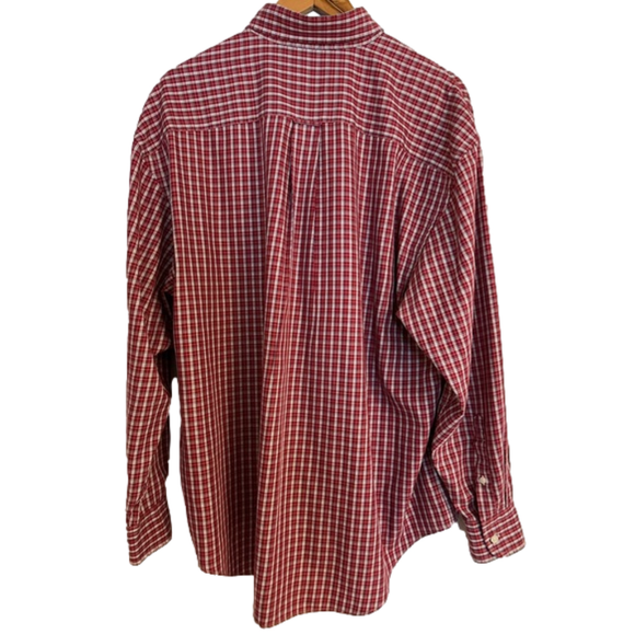 Men’s Nautica XL Red Plaid Long Sleeve Button Down Shirt - Picture 2 of 4